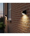 2x Solar wandlamp LED - Zwart, mooi wandeffect, buiten