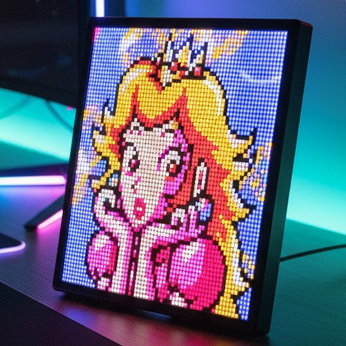 64x64 Pixel Art Display - Bluetooth-app, 5V USB, 26x26cm, 10W