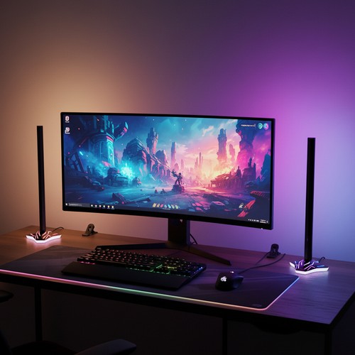 RBGIC Lichtbalk met Scherm Synchronisatie - 2 stuks.