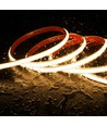 5m 9W/m waterdichte slim COB strip - 230V, IP67, 296/m LED, tape op de achterzijde, tot 50m