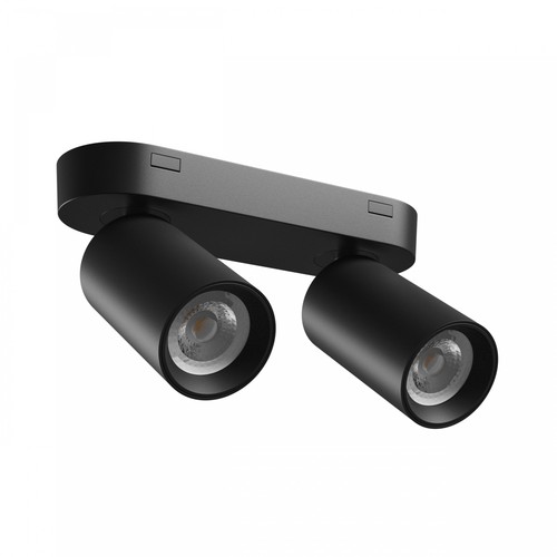 Plafondlamp met 2 spots, GU10 - Zwart, IP20 binnen, zonder lichtbron