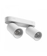 Plafondlamp met 2 spots, GU10 - Wit, IP20 binnen, zonder lichtbron