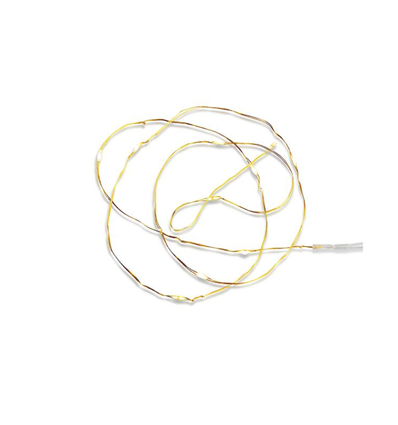 Outlet: Mini batterij lichtsnoer in koper met 20 LED lampjes