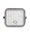 20W LED breedstraler op zonne-energie met sensor - 1400lm, IP65, 5000K, grijs, buiten