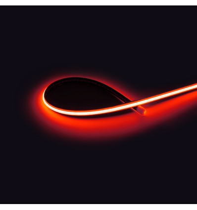 5m 9W/m Rode Dot-free COB-LED strip - 24V DC, IP67, 240 LED/m, 5 jaar garantie