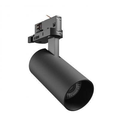 16W 3-fase 3-in-1 spanningsrailspot - 25°, CCT, zwart