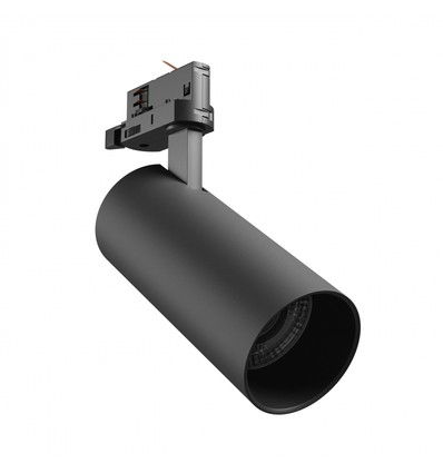 24W 3-fase spanningsrail spot - 25°, CCT, Zwart, 3-in-1