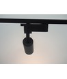 6,5W 1-fase dimbare RA 98 spanningsrail spot - Zwart, 1F2W
