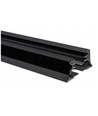 1 meter rail voor railspots - Zwart, 1-fase, 1F2W, compleet met aansluiting en eindkap