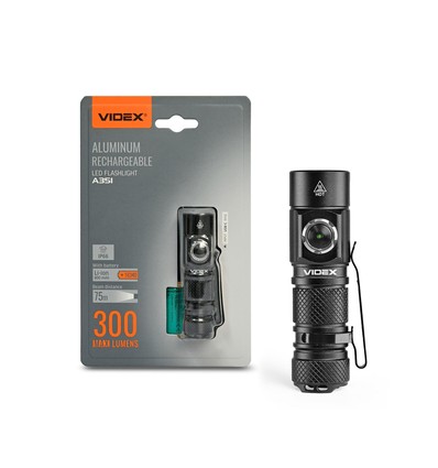 LED draagbare zaklamp - Oplaadbaar, Waterdicht, 300lm, 5000K