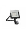 30W breedstraler met sensor - IP44, zwart, werklamp, PIR-sensor