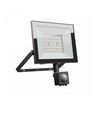 50W breedstraler met sensor - IP44, zwart, werklamp, PIR-sensor