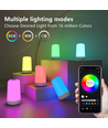 Oplaadbare RGB+CCT LED tafel-/nachtlamp - Bluetooth, Wit, touch dimbaar, IP20 binnen