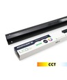 LED zwarte Troldtekt-rail 60 cm, CCT - 30W, Akustilight, verzonken, 24V