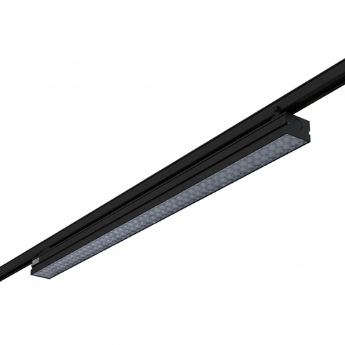 38W 3-fase LED-lichtbalk - 170 lm/W, 115 cm, zwart, voor kantoor en winkel