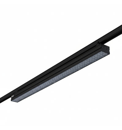 38W 3-fase LED-lichtbalk - 170 lm/W, 115 cm, zwart, voor kantoor en winkel