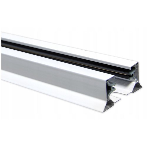 1,5 meter rail voor railspots - Wit, 1-fase, 1F2W, compleet met aansluiting en eindkap