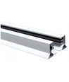1,5 meter rail voor railspots - Wit, 1-fase, 1F2W, compleet met aansluiting en eindkap