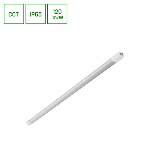120cm 36W Limea Select compleet LED armatuur - 122lm/W, IP65, 3CCT, doorvoerbedraad, witte behuizing