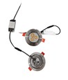 3W Ø8,4cm inbouwspot dimbaar - 12V/24V, zaaggat: Ø7-8 cm, afmetingen: Ø8,4 cm, 4 cm hoog