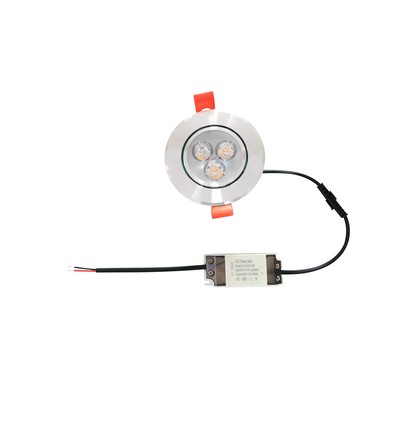 3W Ø8,4cm inbouwspot dimbaar - 12V/24V, zaaggat: Ø7-8 cm, afmetingen: Ø8,4 cm, 4 cm hoog