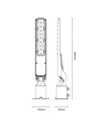 50W schemering LED straatlamp - Schemeringssensor, Ø60 mm, IP65, zwart, 230V