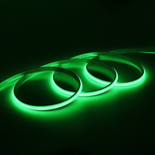 5m 9W/m Groene Dot-free COB-LED-strip - 24V DC, IP67, 240 LED's per meter, 5 jaar garantie