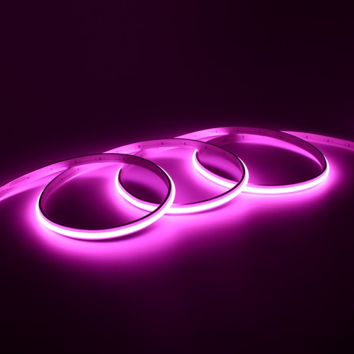 5m 9W/m Roze Dot-free COB-LED strip - 24V DC, IP67, 240 LED/m, 5 jaar garantie