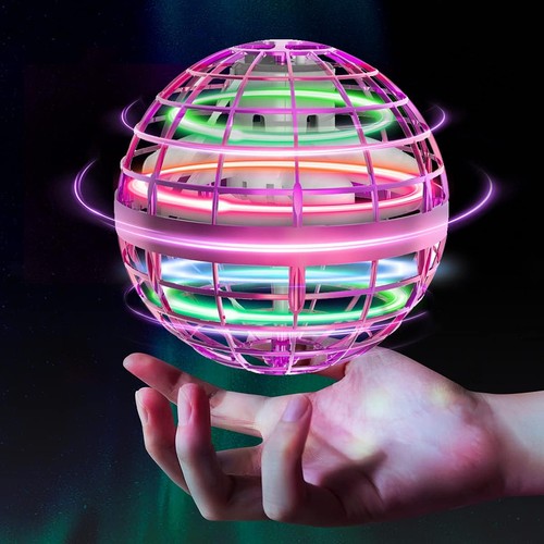 Hover Orb vliegende bal met RGB-licht - Ø8,5 cm, paars, perfect voor kinderen en kinderlijke zielen