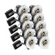 10 stuks GU10 inbouwspot - Geborsteld staal, IP20