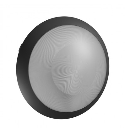 E27 Doorlusbare Sensorlamp - IP65, Ø30cm, Hoogte: 9cm, Microgolfsensor, IK08, zonder lichtbron