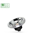 12W AR111 GU10 LED spot - 4000K, 15 graden, COB, zwart, 5 jaar garantie