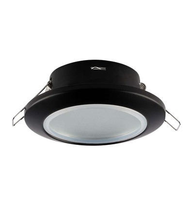 Zwarte inbouwspot voor GU10/MR16 - Ø: 9,25cm, binnen en buiten