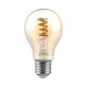 E27 4W LED-lamp - Spiraal kooldraad, amberkleurig glas, 1800K