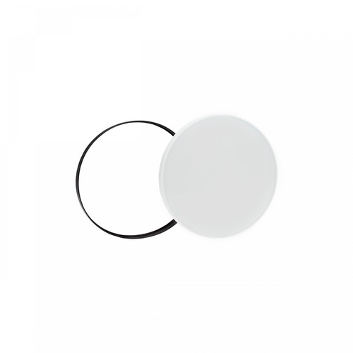 24W Nymphea Black&White Rings LED plafondlamp met sensor - CCT, IP54, Ø32cm, zwart/witte rand