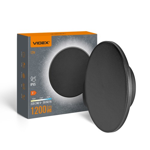 Dome 12W ronde LED wandlamp - IP65, CCT, zwart