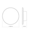 Dome 12W ronde LED wandlamp - IP65, CCT, zwart