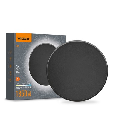 18W LED wand/plafondlamp - IP65, CCT, 1850lm, zwart, Bulkhead