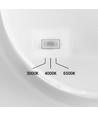 Dome 18W ronde LED wandlamp - IP65, CCT, wit