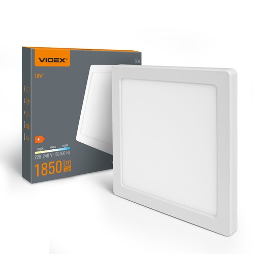18W vierkante LED plafondlamp / inbouwpanel - 1850lm, 3CCT, 21,7 x 21,7 cm, witte rand, inbouw of opbouw