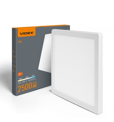 24W LED plafondlamp, 3-in-1 CCT - 2500lm, 29,2 x 29,2cm, witte rand, inbouw- of opbouwpanel