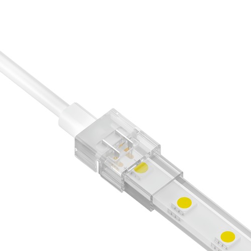 Waterdichte startconnector voor LED-strip - 10mm, eendelig kleur, IP68, 5V-24V