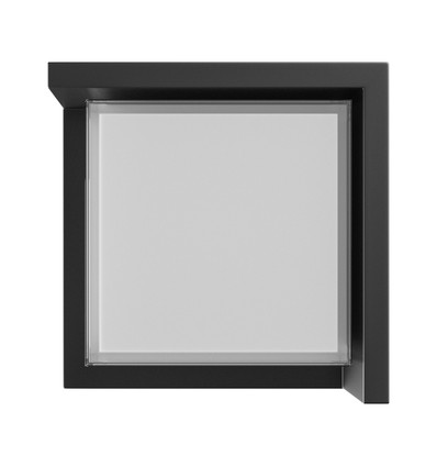 10W Verto Square Edge CCT wandlamp - 120lm/W, IP65, zwart, 3-CCT, 160x160mm
