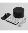 4,5W Oplaadbare wandlamp CCT - IP20, rond, mat zwart, 360° draaibaar, incl. lichtbron en afstandsbediening