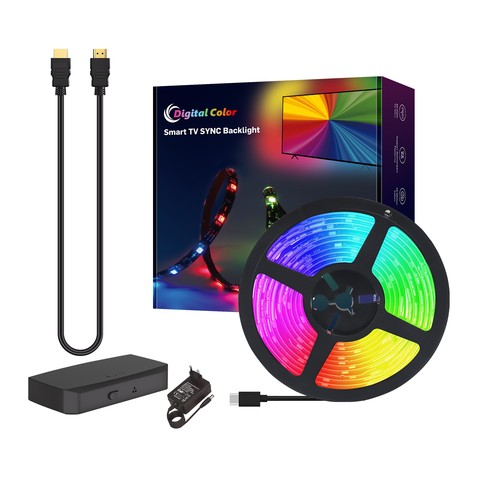 TV Sync LED-strip - 3,8m, HDMI-box