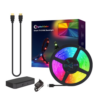 TV Sync LED-strip - 3,8m, HDMI-box