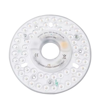 13cm / 18W dimbare LED-module met lenzen - Flikkervrij, vervangt G24, ringlampen en compactlampen