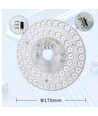 Ø17 cm / 24/18/12W LED-module met lenzen - Flikkervrij, instelbare CCT, vervangt G24, cirkelbuizen en compactlampen