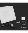 30W LED-breedstraler met sensor - 120lm/W, zwart, werklamp, snelkoppeling