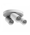 Ronde plafondlamp met 3 spots, GU10 - Wit, Ø22cm, IP20 binnen, zonder lichtbron